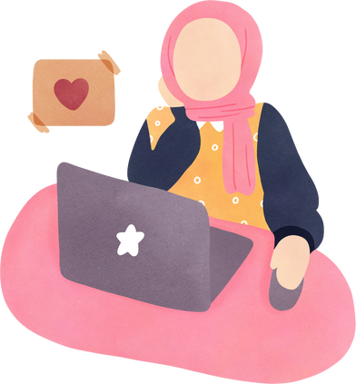 muslim woman work from home