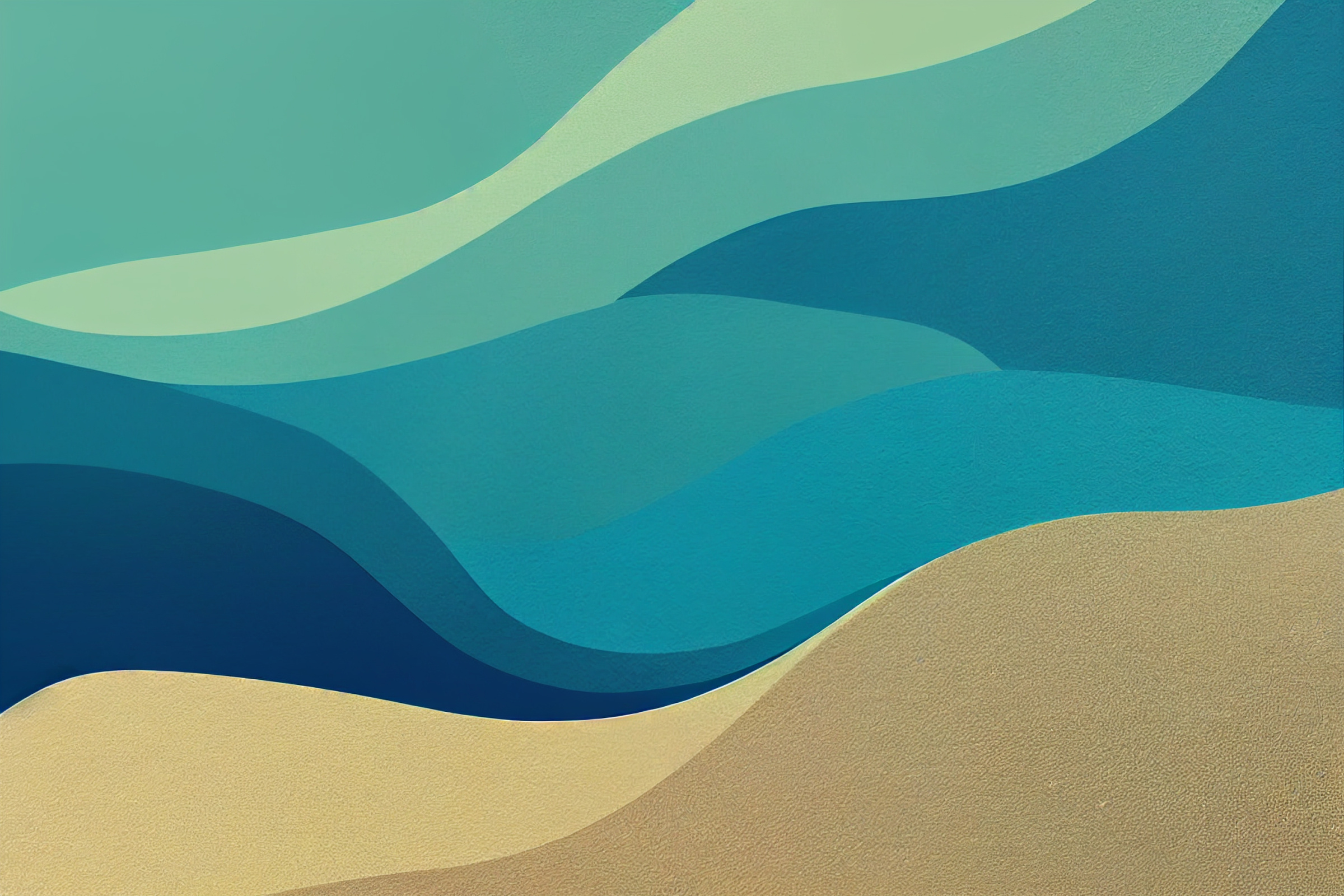 Flat colors of taupe and aqua creative background illustration